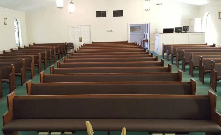 Mt. Olivet Baptist Church sanctuary in Hartwell, Georgia